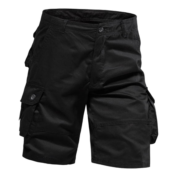 SAWOBUUN Men's Summer Cargo Shorts Loose Fit Casual Work Cotton Shorts for Outdoor Hiking Fishing with Multi Pockets
