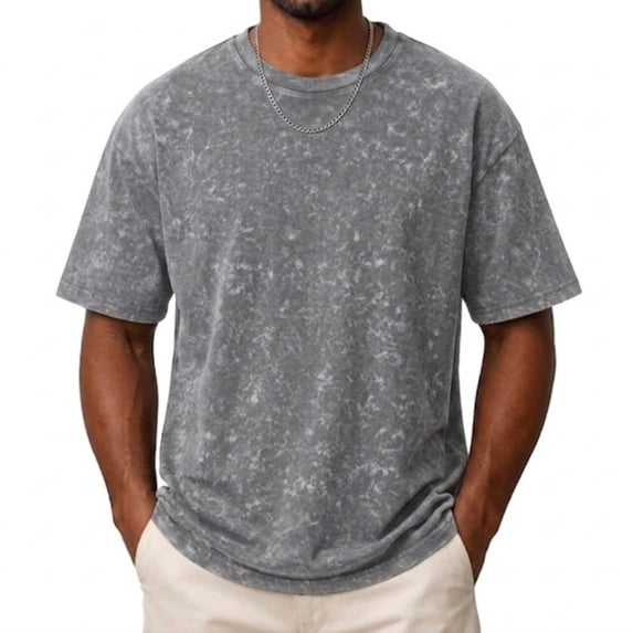 SAWOBUUN Men's Tie Dye T-Shirt Crew Neck Short Sleeve Tee Loose Fit Breathable Casual Cotton Summer Top