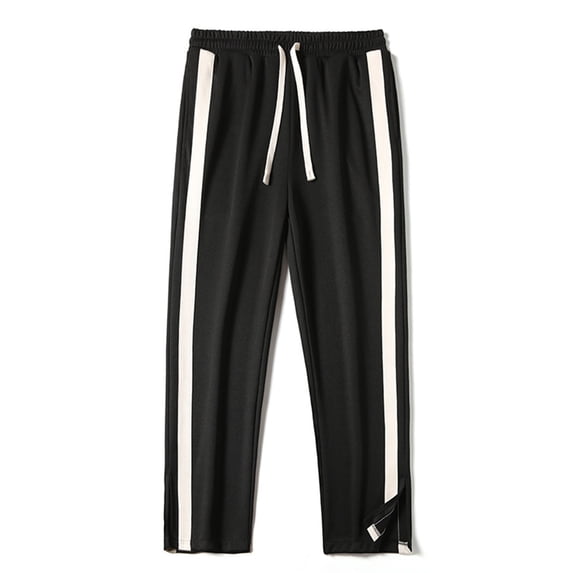 SAWOBUUN Men's Track Pants Side Stripe Loose Fit Athletic Sweatpants Drawstring Waist Casual Pants for Running Gym