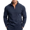 thumbnail image 1 of SAWOBUUN Mens 1/4 Zip Pullover Long Sleeve Shirt Lightweight Athletic Workout Top Breathable Performance Sweatshirt, 1 of 9