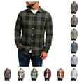 thumbnail image 1 of SAWOBUUN Mens Flannel Shirts Long Sleeve Flannel Shirt for Men Cotton Casual Button Down Plaid Shirt, 1 of 9