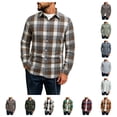 thumbnail image 1 of SAWOBUUN Mens Flannel Shirts Long Sleeve Flannel Shirt for Men Cotton Casual Button Down Plaid Shirt, 1 of 8