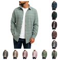 thumbnail image 1 of SAWOBUUN Mens Flannel Shirts Long Sleeve Plaid Button Down Shirts Casual Cotton Shirts, 1 of 9