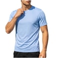 thumbnail image 1 of SAWOBUUN Mens Quick Dry Athletic T-Shirt Short Sleeve Moisture Wicking Workout Top Lightweight Breathable Stretch Gym Running Tee, 1 of 9