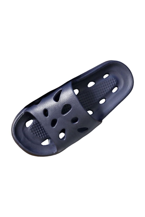 Mens Shower Slides Quick Dry Non Slip Drain Holes Bathroom Slippers Breathable Soft Durable