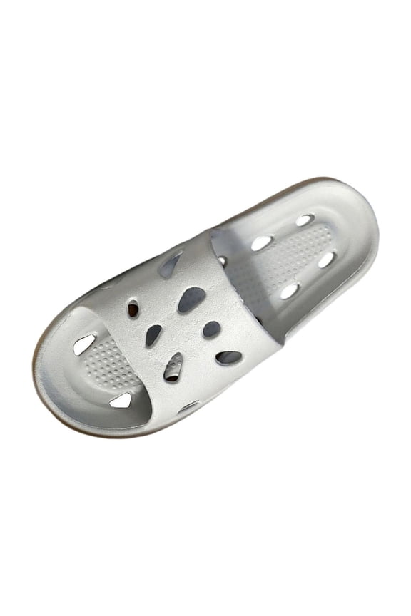 Mens Shower Slides Quick Dry Non Slip Drain Holes Bathroom Slippers Breathable Soft Durable
