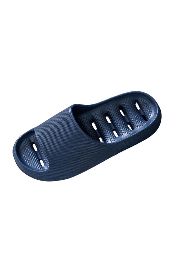 Mens Shower Slippers Open Toe Drain Holes Quick Dry Non Slip Massage Bathroom Slide Sandals