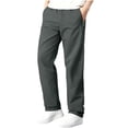 thumbnail image 1 of SAWOBUUN Mens Solid Pants Straight Elastic Waist Pants Relaxed Fit Jogger Trousers with Zipper Pockets, 1 of 9