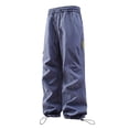thumbnail image 1 of SAWOBUUN Mens Wide Leg Hiking Pants Waterproof Windproof Adjustable Drawstring Cuffs Trekking Camping Pants, 1 of 7
