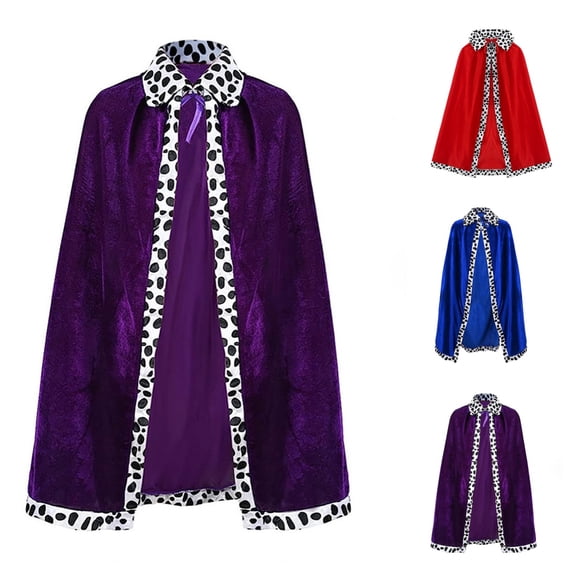 SAWOBUUN Prince Cloak Queen Robe Halloween Stage Performances Royal Cape for Fathers Day Party Accessory(Adult Size,130cm)