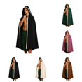thumbnail image 1 of SAWOBUUN Renaissance Hooded Cloak for Men Women,Halloween Medieval Cape Witch Robe Victorian Suede Cape, 1 of 9