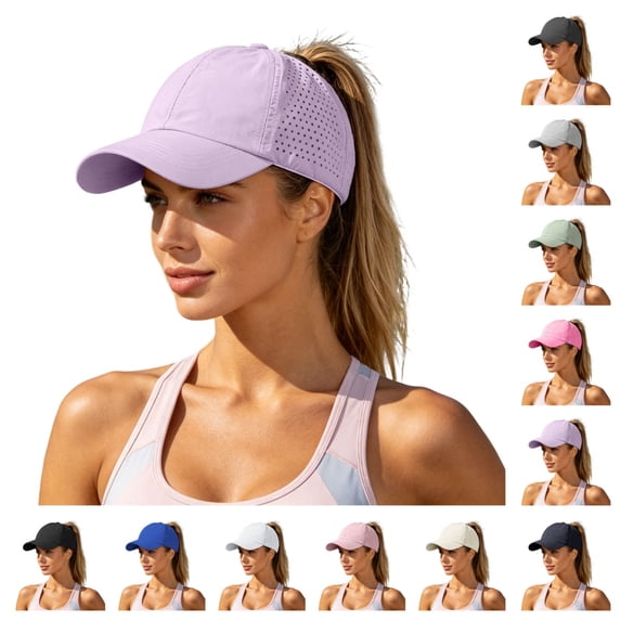 SAWOBUUN UPF 50+ Cooling High Ponytail Baseball Cap for Women Mesh Quick Drying Adjustable Hats