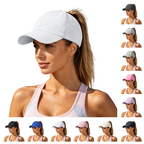 SAWOBUUN UPF 50+ Cooling High Ponytail Baseball Cap for Women Mesh Quick Drying Adjustable Hats