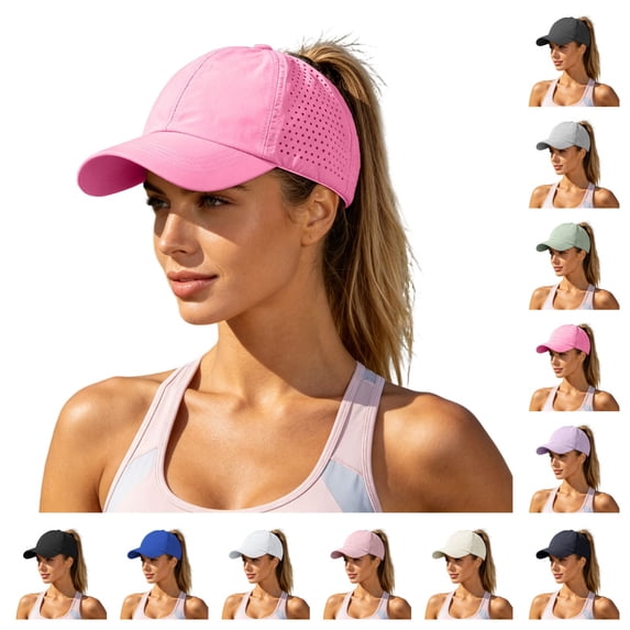 SAWOBUUN UPF 50+ Cooling High Ponytail Baseball Cap for Women Mesh Quick Drying Adjustable Hats
