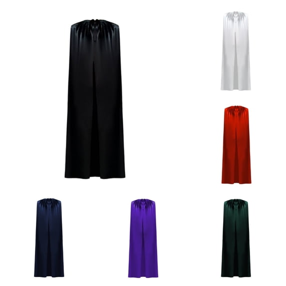 SAWOBUUN Unisex Cloak Cape Halloween Medieval Witch Vampire Wizard Knight Robe for Women Men