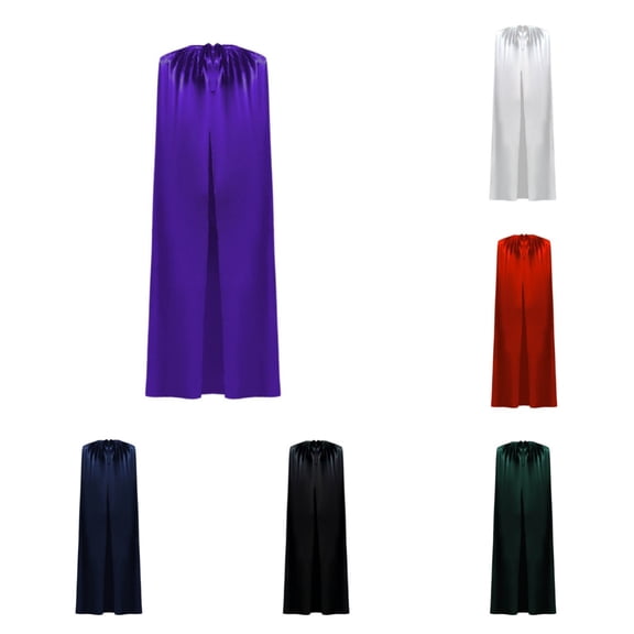 SAWOBUUN Unisex Cloak Cape Halloween Medieval Witch Vampire Wizard Knight Robe for Women Men