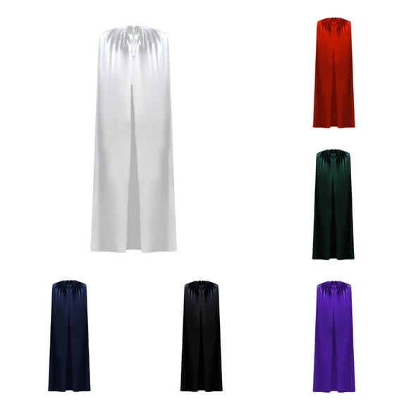 SAWOBUUN Unisex Cloak Cape Halloween Medieval Witch Vampire Wizard Knight Robe for Women Men