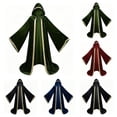 thumbnail image 1 of SAWOBUUN Velvet Wizard Robe with Hood and Sleeves Men Women, Halloween Vampire Witch Wizard Cloak Renaissance Medieval Cape, 1 of 7
