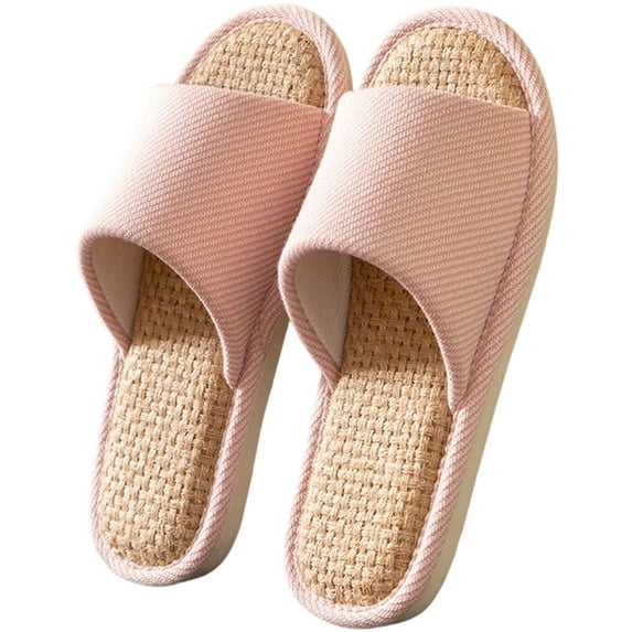 SAWOBUUN Women Cloth Slippers Non Slip Open Toe Soft Sole Home Slippers Breathable Lightweight Summer Home Shoes