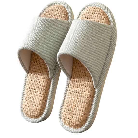 SAWOBUUN Women Cloth Slippers Non Slip Open Toe Soft Sole Home Slippers Breathable Lightweight Summer Home Shoes