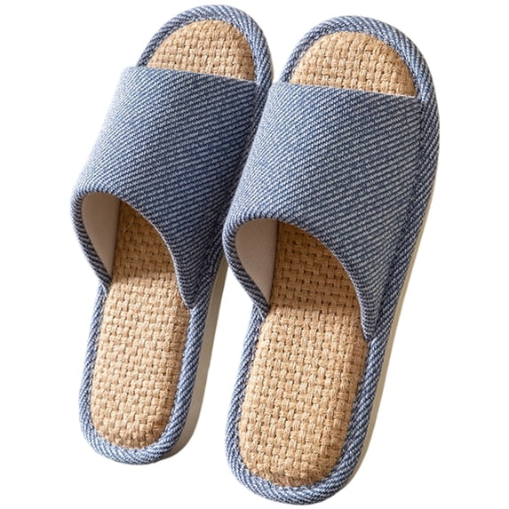 SAWOBUUN Women Cloth Slippers Non Slip Open Toe Soft Sole Home Slippers Breathable Lightweight Summer Home Shoes