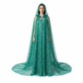 thumbnail image 1 of SAWOBUUN Women Wedding Tulle Hooded Cape Celestial Witch Elf Cloak Halloween Gothic Cloak, 1 of 4