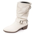 thumbnail image 1 of SAWOBUUN Womens Mid Calf Cowboy Boots Pointed Toe Western Cowgirl Casual Boots Slouchy Pull On Fashion Winter Boots, 1 of 8