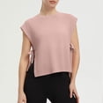 thumbnail image 1 of SAWOBUUN Womens Side Tie Cropped Tank Tops Summer Oversized Sleeveless Casual Loose Fit Boxy Basic Tees, 1 of 8