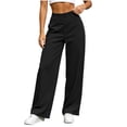 thumbnail image 1 of SAWOBUUN Womens Wide Leg Yoga Pants Quick Dry High Elastic Waist Stretchy Fit Sweatpants Casual Gym Workout Pants, 1 of 5