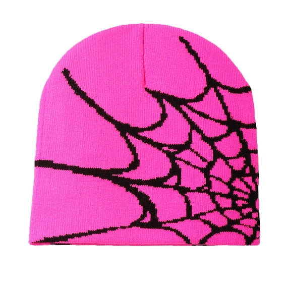 SAWOBUUN Y2K Spider Beanie Hats Knitted Hat Unisex Men Women Halloween Gothic Jacquard Cap