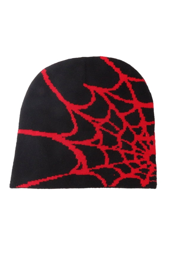 Y2K Spider Beanie Hats Knitted Hat Unisex Men Women Halloween Gothic Jacquard Cap