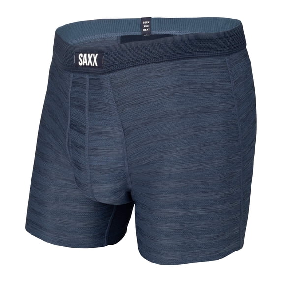 SAXX Men's Underwear w/Pouch Droptemp Cooling Mesh Boxer Brief Fly Heather Large