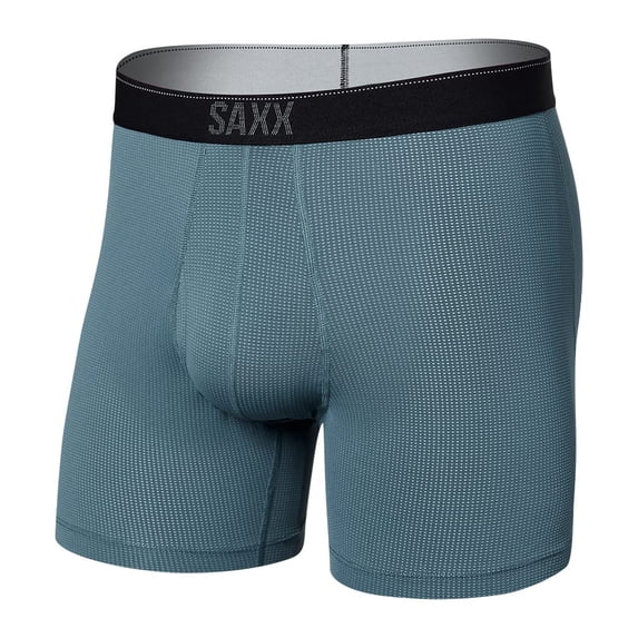 SAXX Mens Underwear Quest QD Mesh BB Fly w/Built-in Pouch Fall Storm Blue Medium