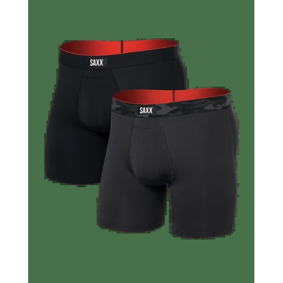 SAXX Multi-Sport Mesh (2 Pack) Multi-Sport Performance Boxer Brief 6" Size M