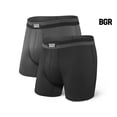 thumbnail image 1 of SAXX UNDERWEAR: [Men's] 2-Pack Set Boxer Briefs, Fly Front, SPORT MESH BOXER BRIEF FLY SXPP2M BGR XXL, 1 of 1