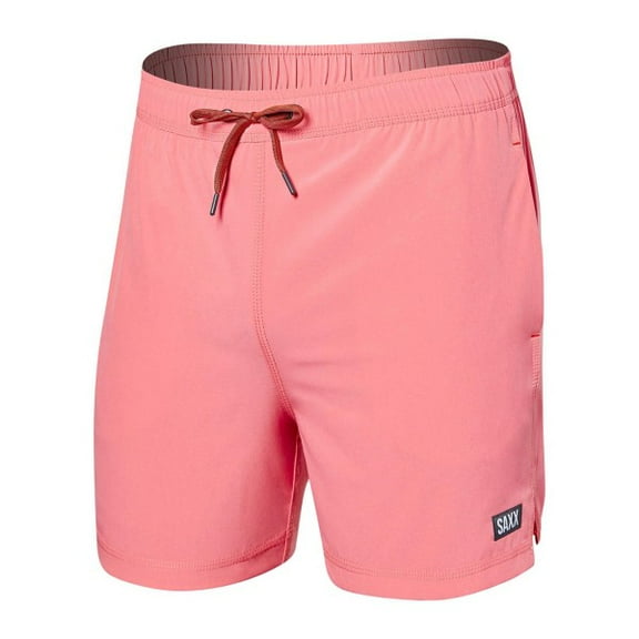 Saxx Mens Regular fit Swim Trunks Swimwear Small Pink Solid