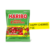SAY HELLO TO HAPPY CHERRIES! HARIBO HAPPY CHERRIES stay in-season all year long; 1 PACK OF 4 OZ SHARING BAG