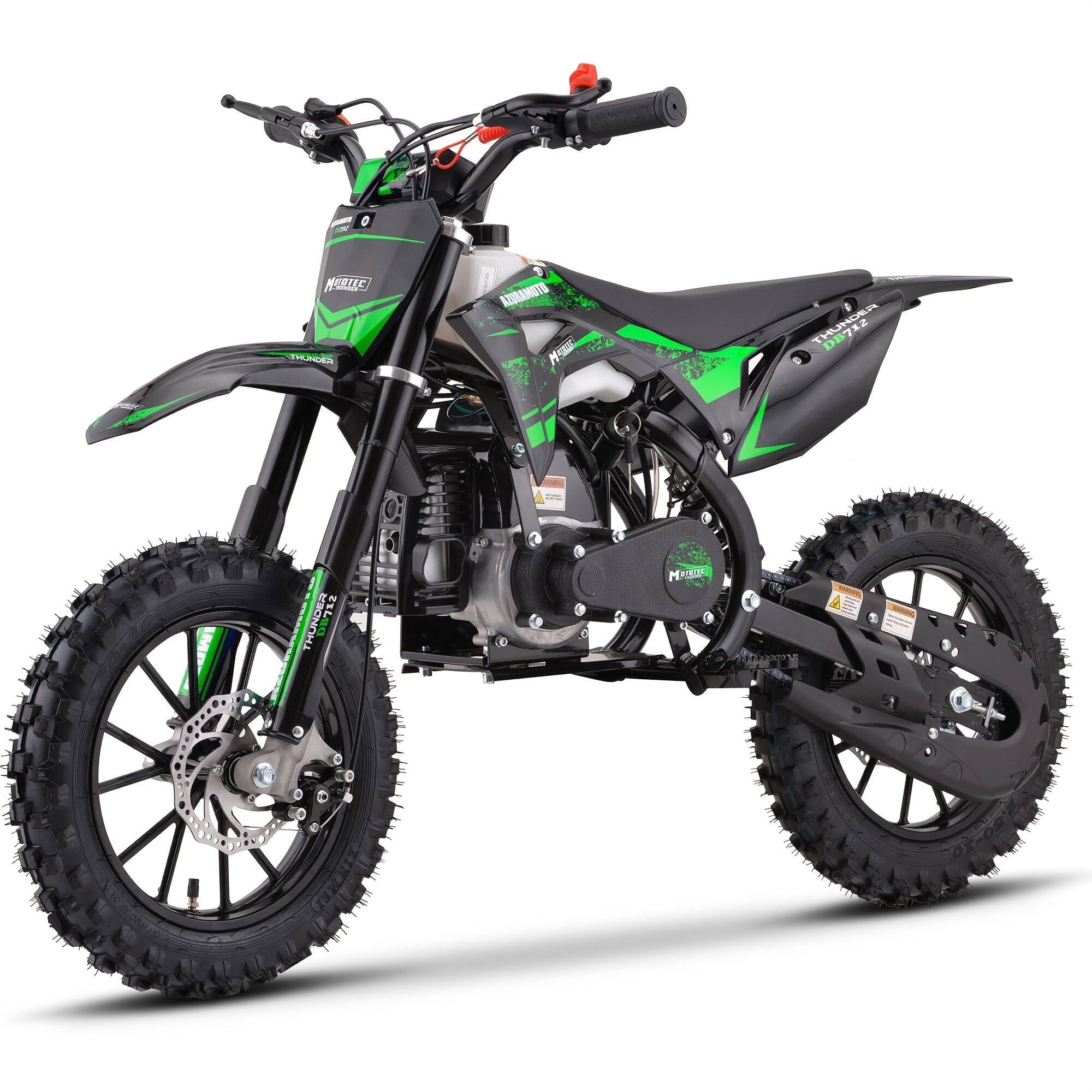 SAY YEAH 50cc Dirt Bike,2-Stroke Gas Pocket Bike for Beginners with Speed Limiter & Full Suspension,50*32*23in,Green