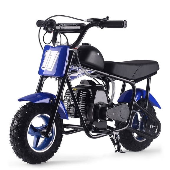 SAY YEAH 50cc Dirt Bike,2-Stroke Mini Bikes for Age 8+,Lightweight & Easy Control for Backyard,180 lbs Max Load,Blue