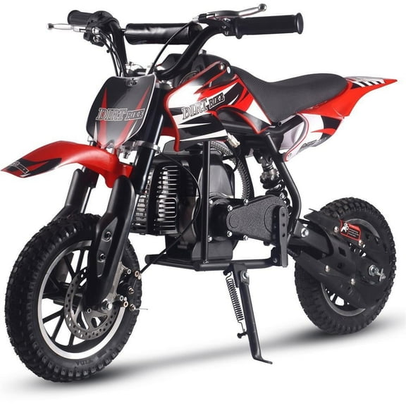 SAY YEAH Dirt Bike,49cc Youth Dirt Bike with Front/Rear Disc Brakes & Shock Suspension,25MPH Off-Road Motor-cycle for Outdoors,180lbs load capacity