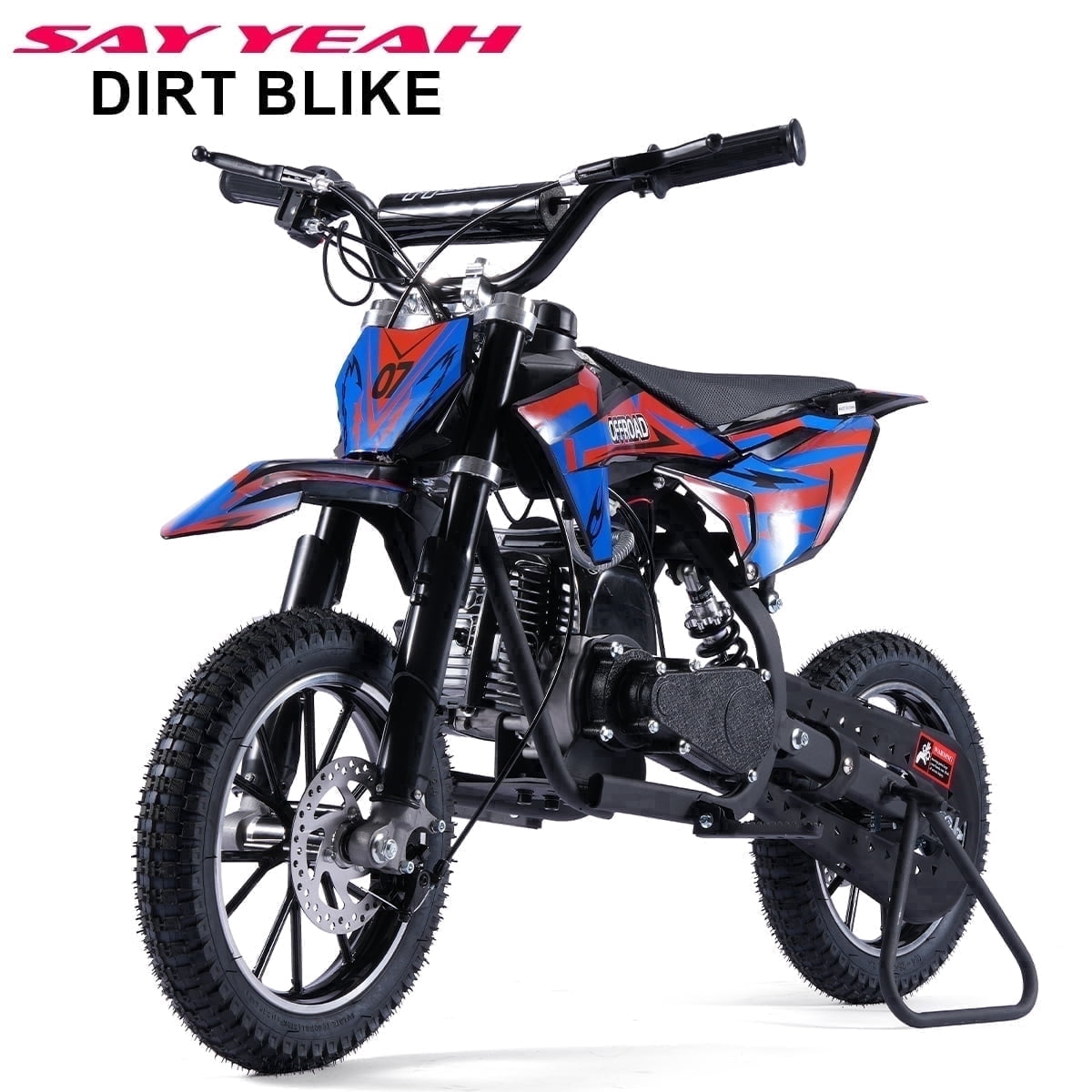 SAY YEAH Dirt Bike,50CC Gas Powered Off Road Dirt Bike for Kids 8-13,Weight Support Up to 200 LBS,25MPH Top Speed,Multicolor Red