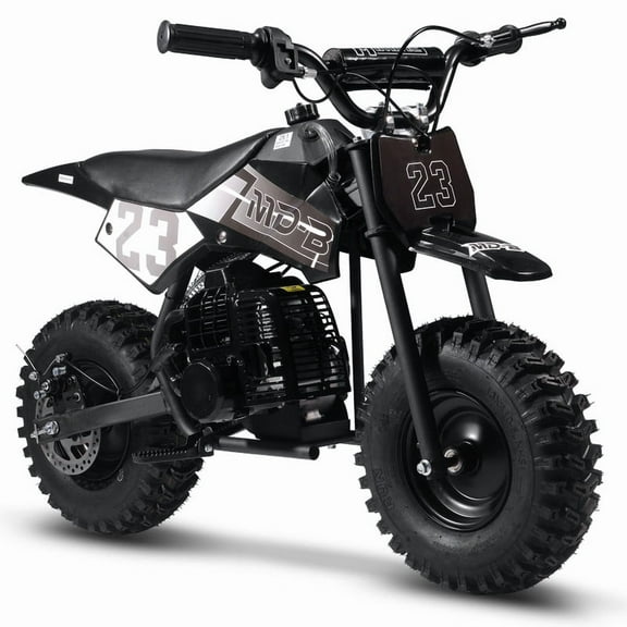 SAY YEAH Dirt Bike,Powerful 50cc Mini Bike for Kids with Off-Road Tires,Support Up to 180lbs,Pull Start,Black