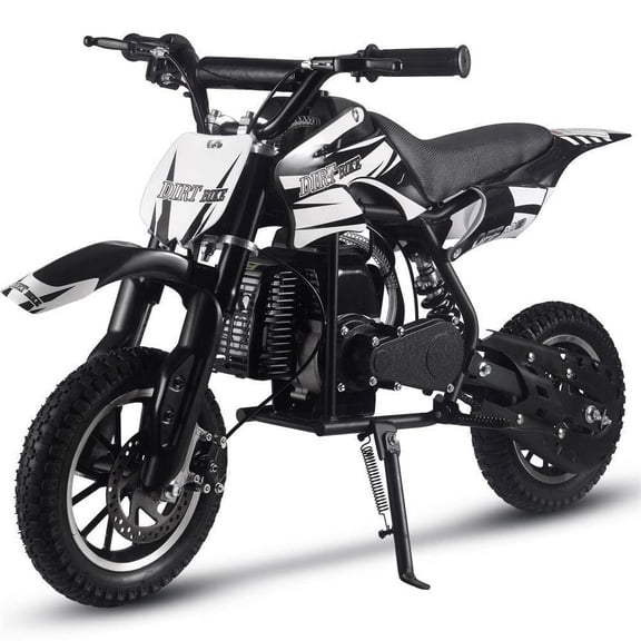 TOXOZERS Dirt Bike50cc 2-stroke Gas Mini Bike for Kids 8-14,With Front Fork and Rear Mono Shock, Up to 25 Mph,Black
