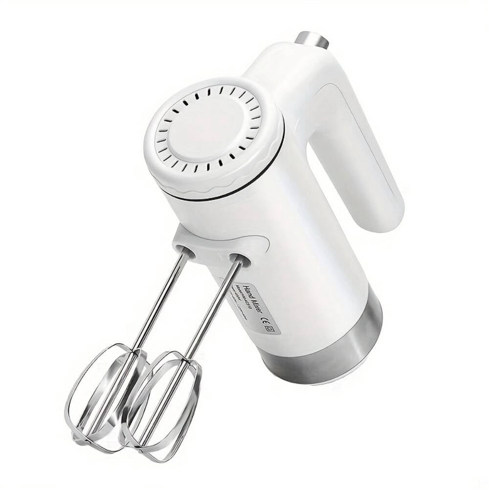 SAY YEAH Electric Hand Mixer,Upgrade 5 Speed Hand Mixer with Turbo Boost,Kitchen Immersion Blender for Food Whipping,Egg Beaters Includes 6 Attachments,White