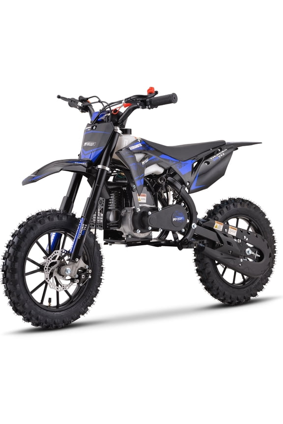 Gas Dirt Bikes, 50cc 2-Stroke Gas Dirt Bike Dimensions:50x23x32 in, EPA Approved Engine, Best Gift for Young Motorsport Enthusiasts Top Speed: 20 Mph