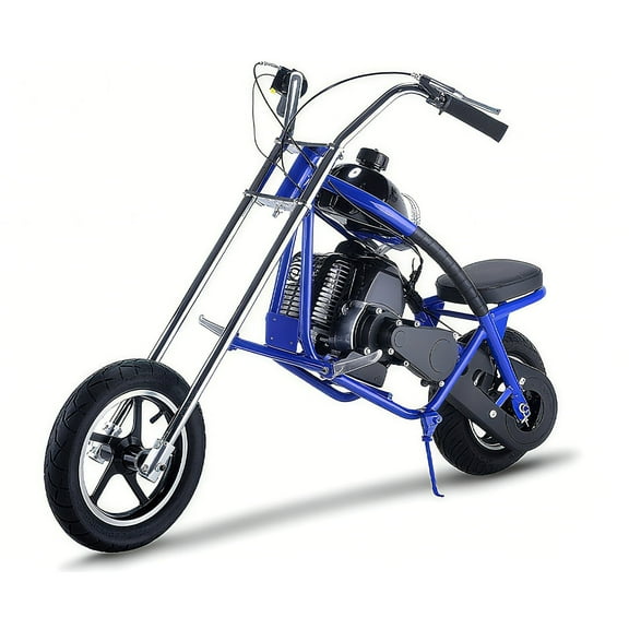 SAY YEAH Gas Mini Bike,50CC 2-Stroke Kids Dirt Bike,Mini Dirt Bike with EPA Approved Gas Powered with Front Fork and Rear Mono Shock,Up to 25 Mph,Max Load 150 LBS,Blue
