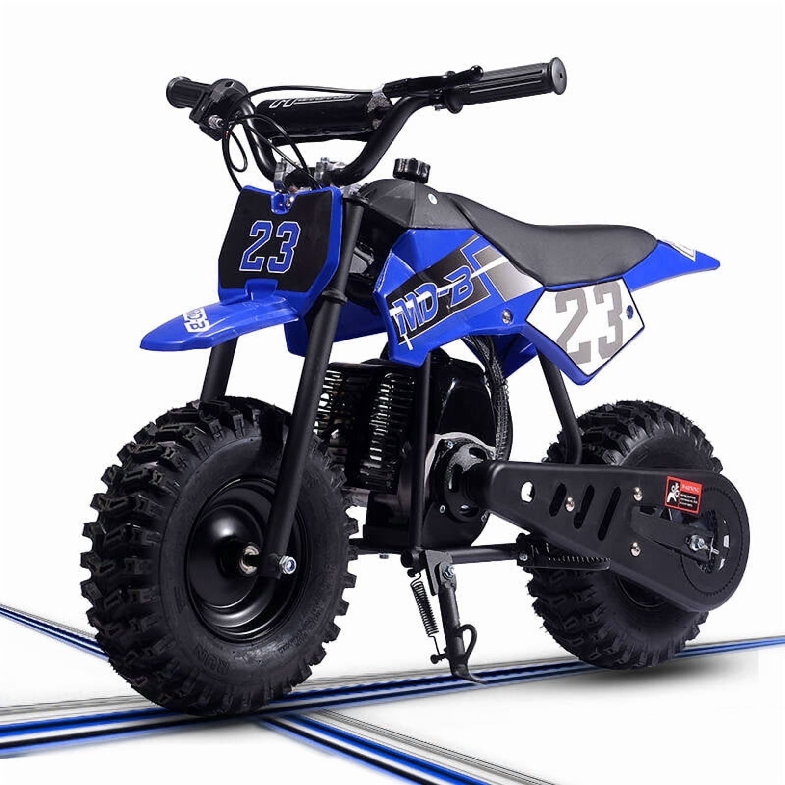 SAY YEAH Mini Bike,Gas Powered Kids Dirt Bike for Age 8-14,38*27*22in,Blue