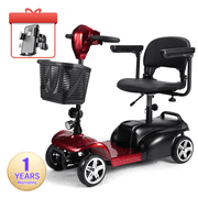 SAY YEAH Mobility Scooter,Folding 4 Wheels Mobility Scooters for Seniors,Replacement Electric Wheelchair,42X37X19in,110lbs,Red
