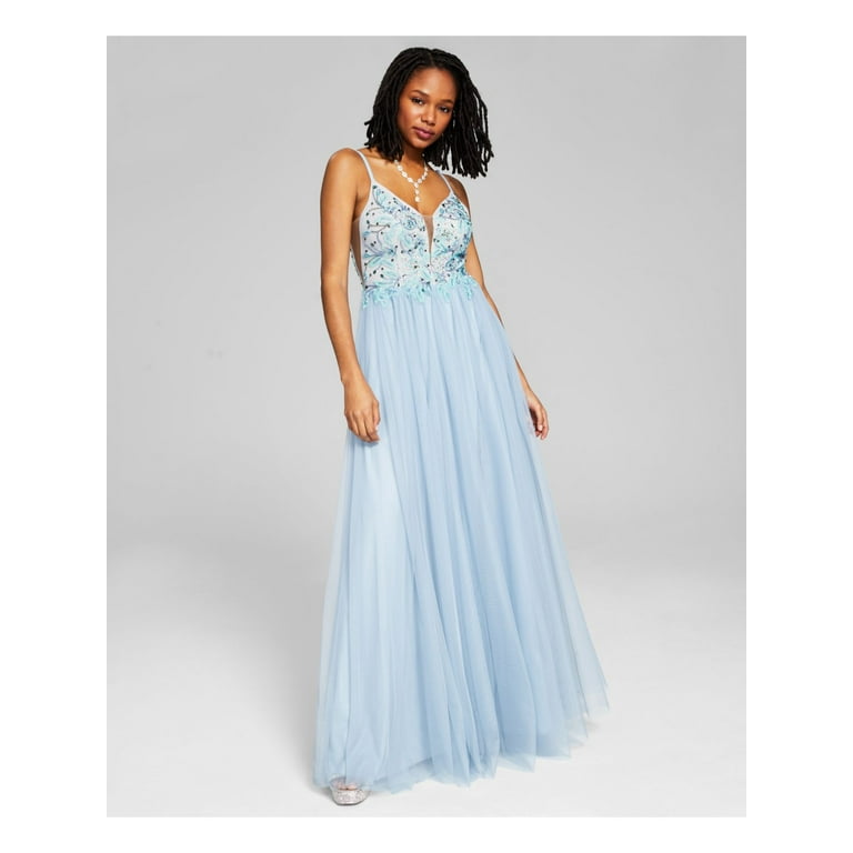 Pale blue evening gown sale