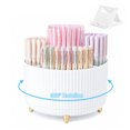 thumbnail image 1 of SAYEEC White 360°Rotatable 5-Compartment Desktop Pen Holder Organizer with Phone Stand for Office Home, 1 of 8